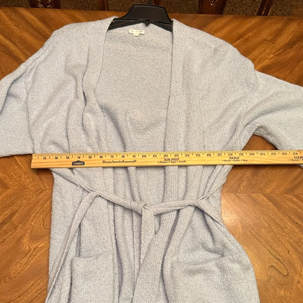 Pure Jill Sleep Wear Loose Knit Robe Tie Blue Size Large  Cotton/nylon/acrylic